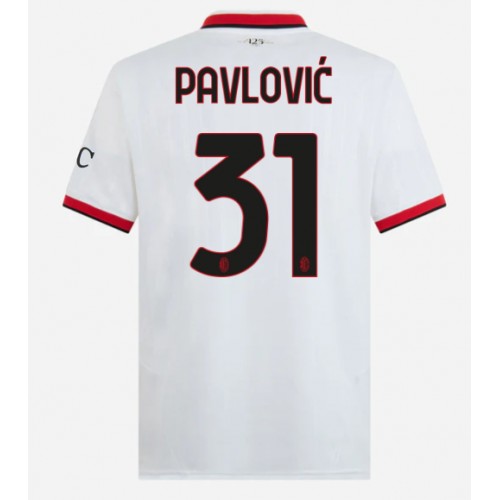 AC Milan Strahinja Pavlovic #31 Gostujuci Dres 2024-25 Kratak Rukav